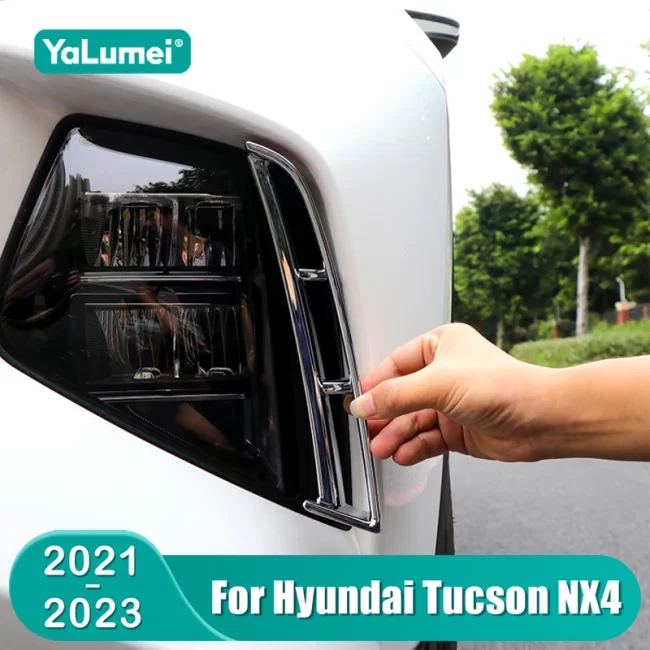 For Hyundai Tucson NX4 2021 2022 2023 Hybrid N Line Car Front Fog Lamp Trim Cover Exterior Accessories