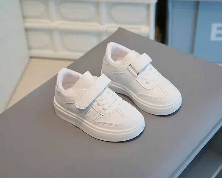 Kids Sports Shoes for School Boys Girls White Shoes Non-slip Soft Sole 2025 New Fashion Children Casual Shoes Hook&loop Trendy - Image 11