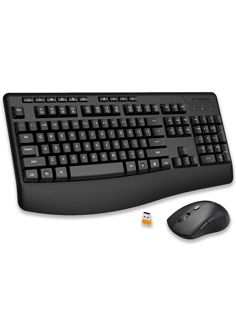 E-YOOSO 1 Set 2.4GHz Wireless Keyboard and Mouse Set,Ergonomic Wrist Rest, Optical Movement Detection,for Personal Computer - Image 7