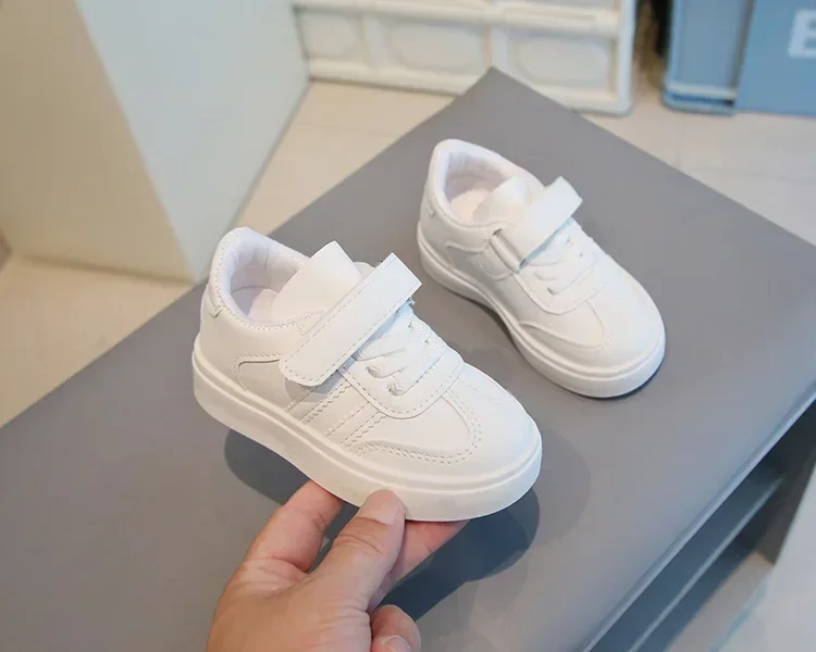 Kids Sports Shoes for School 2025 New Fashion Boys Girls White Shoes Non-slip Soft Sole Children Casual Shoes Hook&loop Trendy - Image 18