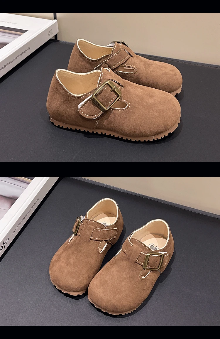 Kids Casual Shoes for Boys Girls 2025 Autumn Toddler Suede Leather Walking Flats Non-slip Versatile Chic Comfort Barefoot Shoes - Image 15
