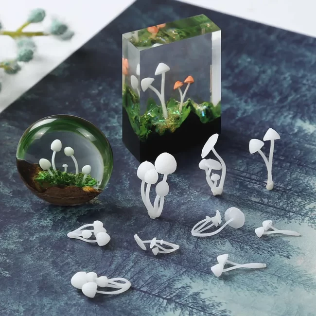 3PC/set Crystal Filling Supplies Mini Mushroom Modeling  Epoxy Mold DIY Crafts Filling Supplies Jewellery Making Supplies