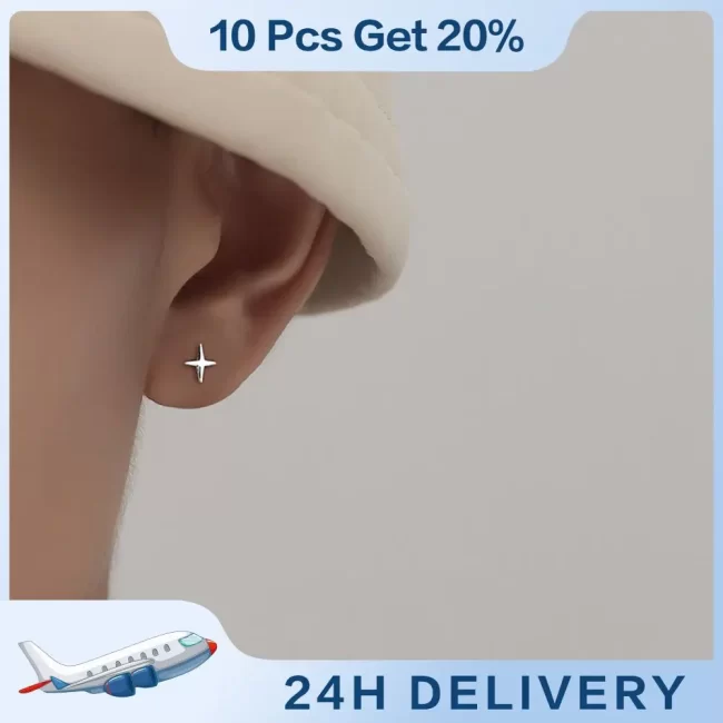 Mini Earrings Small Decoration Students All-match Portable Beauty And Health Personality Exquisite Beautiful Stars Simple
