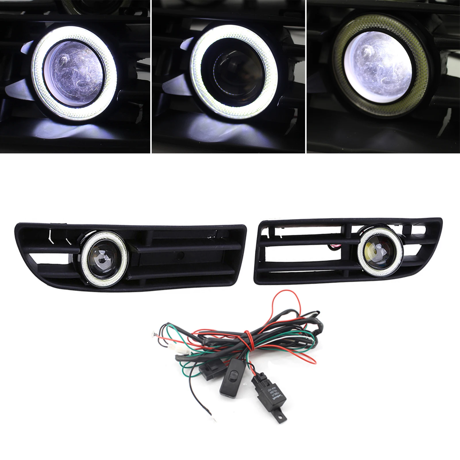 Car Fog Light LED Front Bumper Grille DRL Lamp Part Replacement For VW Jetta Bora Mk4 99-04 Car Accessories - Image 3