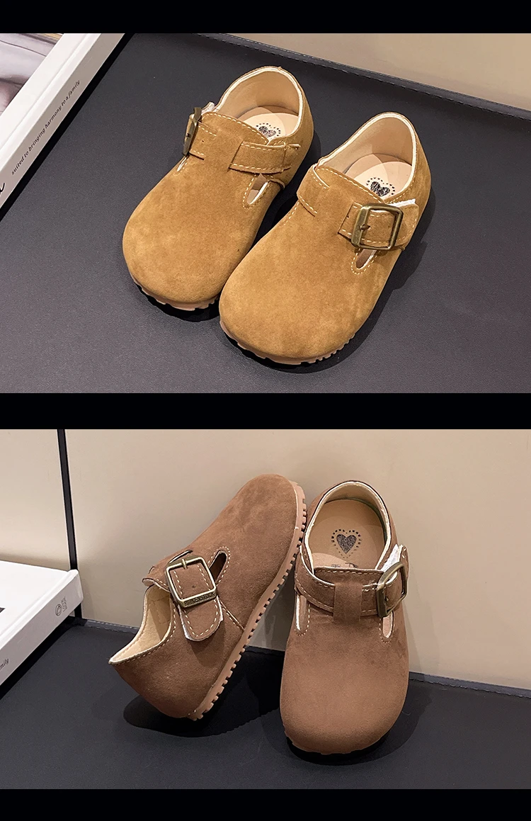 Kids Casual Shoes for Boys Girls 2025 Autumn Toddler Suede Leather Walking Flats Non-slip Versatile Chic Comfort Barefoot Shoes - Image 14