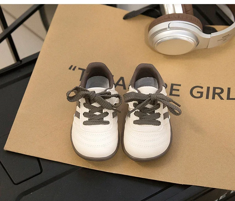 Kids Sports Shoes Toes Capped Anti-kicked Boys Girls Casual Shoes Striped Trendy 2025 New Fashion Children Running Shoe Non-slip - Image 14