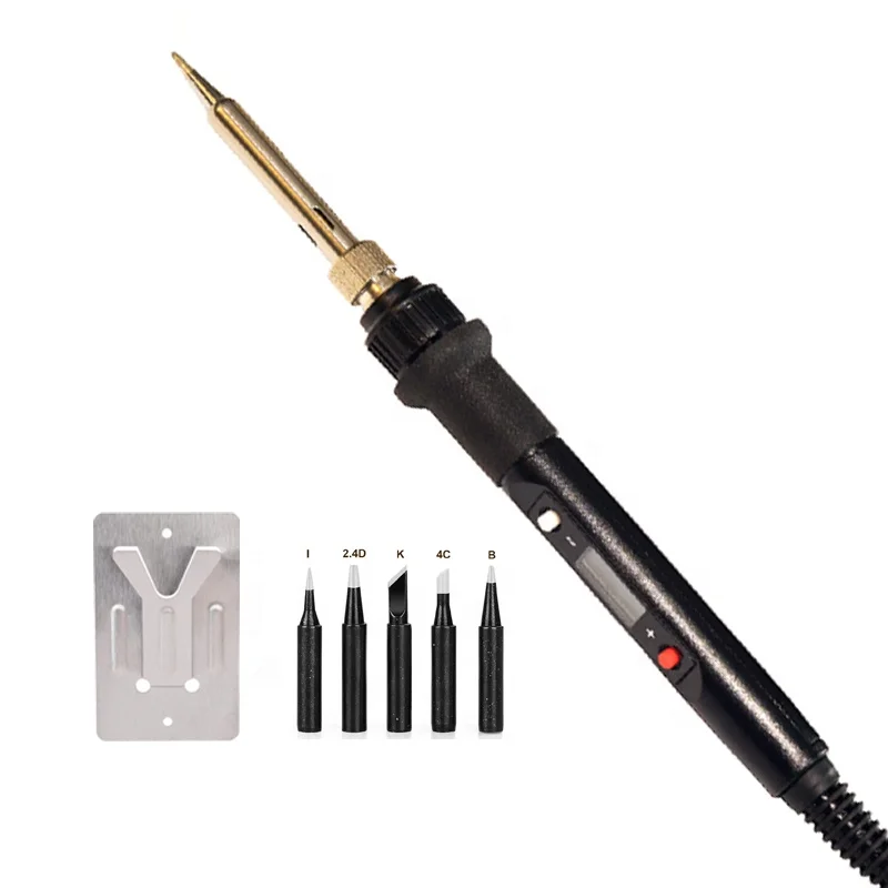 80W LCD Digital Display Wood Burning Tool Set 110V/220V with 5PCS Black King Kong Tips Soldering Irons - Image 3