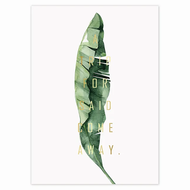 Tropical Plant Nordic Green Leaves Poster Canvas Home Decoration Scandinavian Picture Modern Wall Art Canvas Painting Flower - Image 7