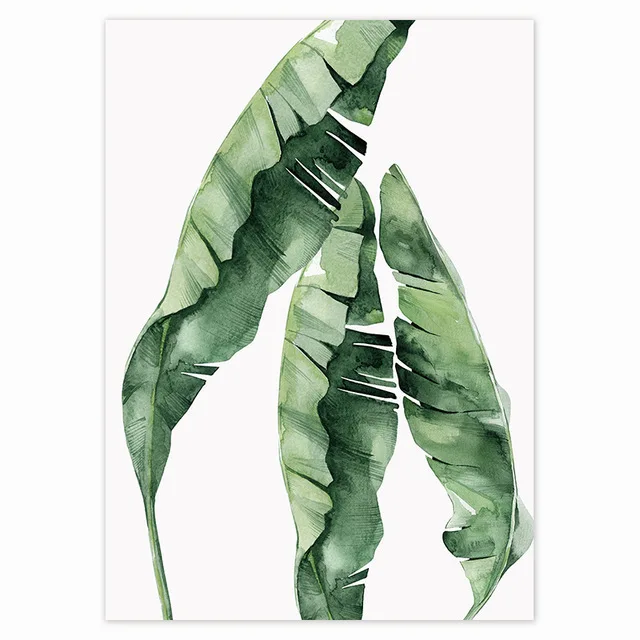 Tropical Plant Nordic Green Leaves Poster Canvas Home Decoration Scandinavian Picture Modern Wall Art Canvas Painting Flower - Image 14