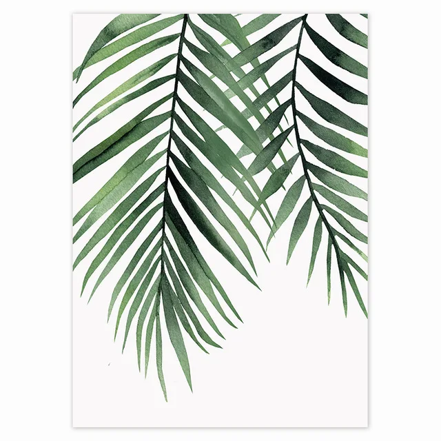 Tropical Plant Nordic Green Leaves Poster Canvas Home Decoration Scandinavian Picture Modern Wall Art Canvas Painting Flower - Image 15