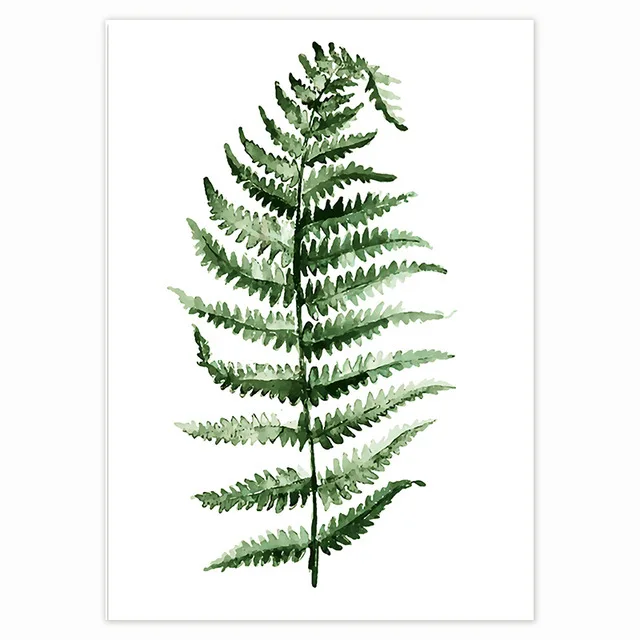 Tropical Plant Nordic Green Leaves Poster Canvas Home Decoration Scandinavian Picture Modern Wall Art Canvas Painting Flower - Image 9