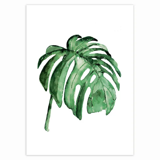 Tropical Plant Nordic Green Leaves Poster Canvas Home Decoration Scandinavian Picture Modern Wall Art Canvas Painting Flower - Image 11