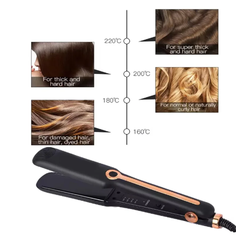 Professional Flat Iorn Straightener And Curler ceramic High Heat flat irons home Salon hair styler tools - Image 5