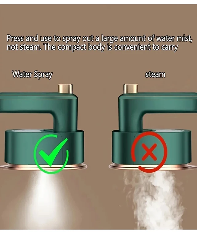 2-in-1 Handheld Steam Iron Garment Steamers Ironing Machine Travel Portable Ironing Machine Garment Ironing Machine Steamer - Image 12