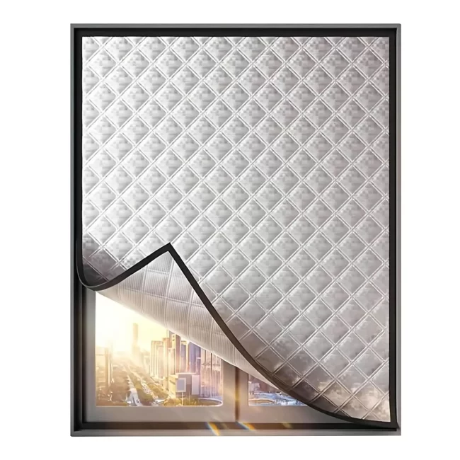 39x71in Winter Warm Curtainssealed Windows Cover Insulated Roll-Up Window Blanket Thick Windproof Window Curtain Thermal Curtain