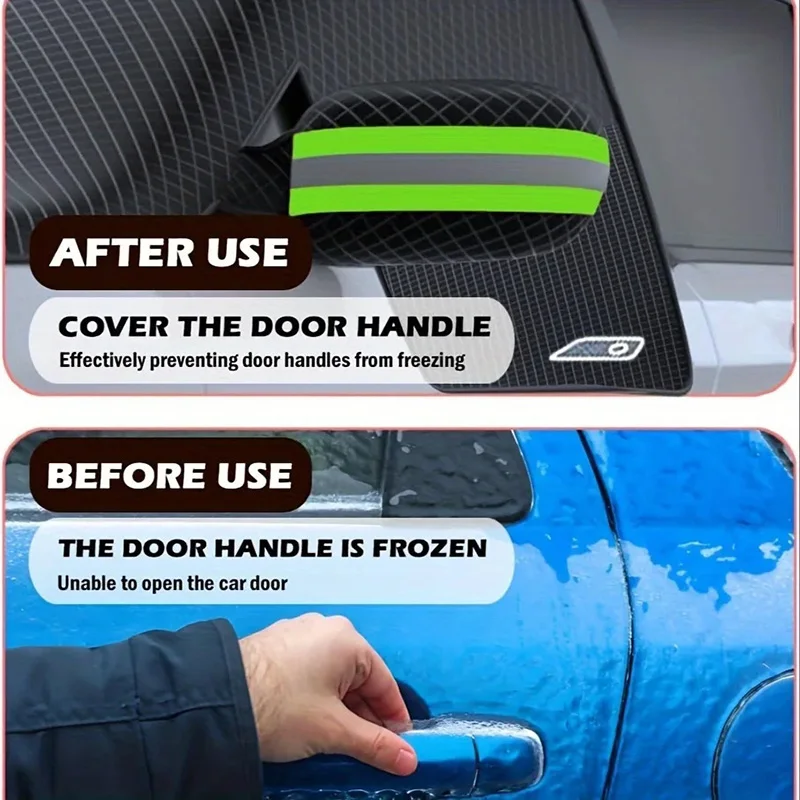 Car Window Covers Winter Magnetic Thickened Moisture Three-window Cover Proof Oxford Cloth Prevents Snow Window Cover for Car - Image 4