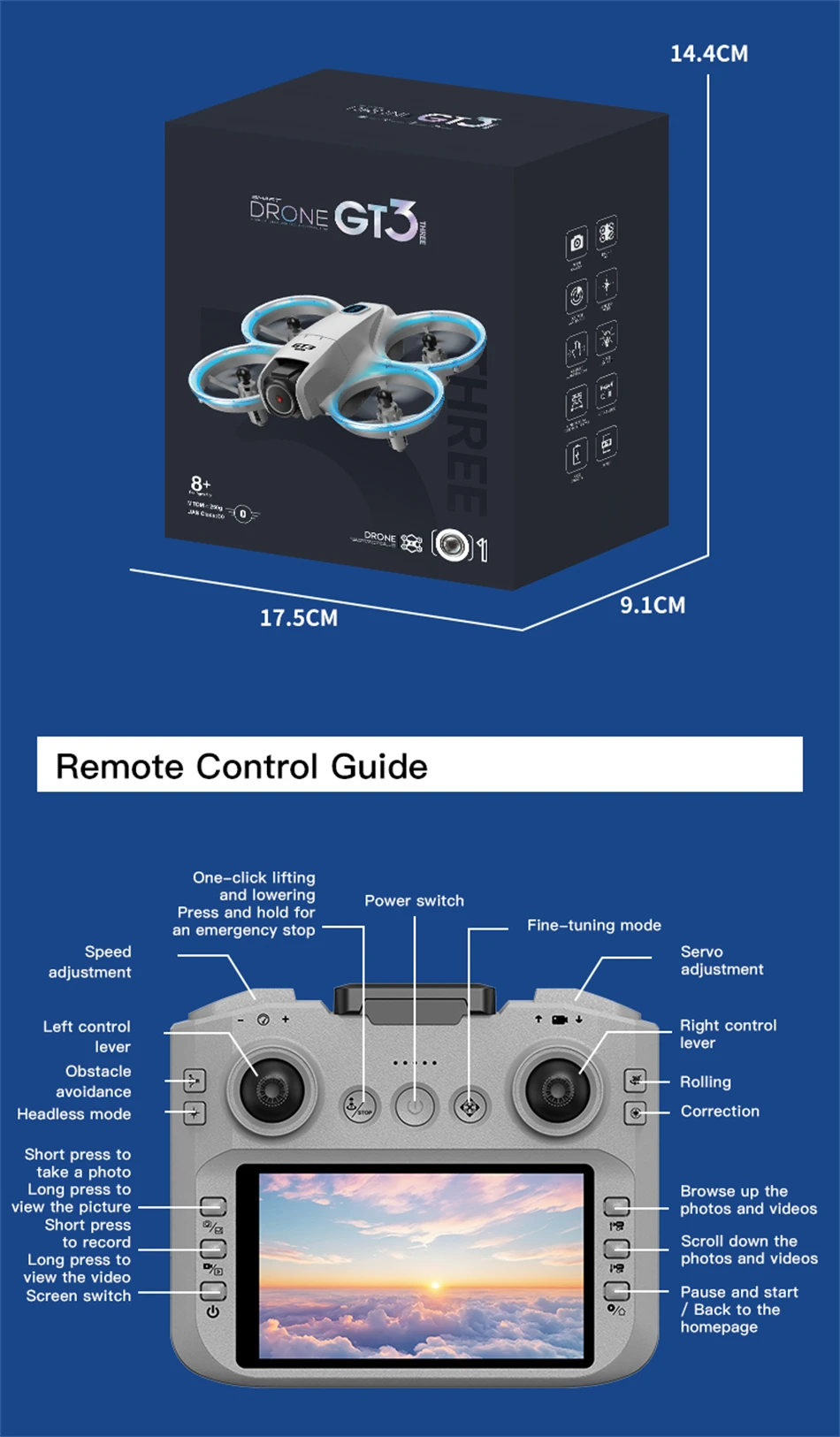 NEW GT3 GPS Drone with 8K HD Dual Cameras 180° FPV 5G WIFI Brushless Motors Intelligence Obstacle Avoidance Foldable Quadcopters - Image 18