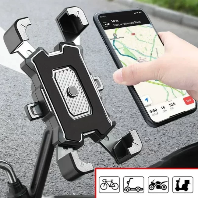 360° Rotation Electric Bicycle Phone Holder for iPhone Xiaomi Riding MTB Bike Moto Motorcycle Stand Non-slip Cycling GPS Bracket