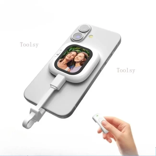 Mini AMOLED Screen Magnetic Selfie Monitor Screen Remote Control 700nits For iPhone 5-12 13 14 15 16 Pro Vlog Gift For Girl