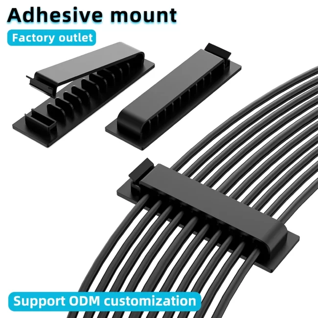 1/3/5 PCS 5/8/10 Slots Self-Adhesive Cable Organizer Clips Wire Holder for Office TV PC Ethernet Under Desk USB Cord Management