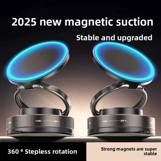 T30 Vacuum Magnetic Phone Holder Stand, for Magsafe Suction Cup Phone MountAdjustable Swivel Lock, for Your Car/Gym/Mirror