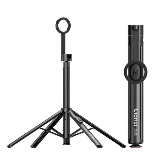 Ulanzi SK-21 Magnetic Auto-Open Tripod 8-Section Pole 1.8m Extension Travel Vlogging Shots for Smartphone Magnetic Quick Release
