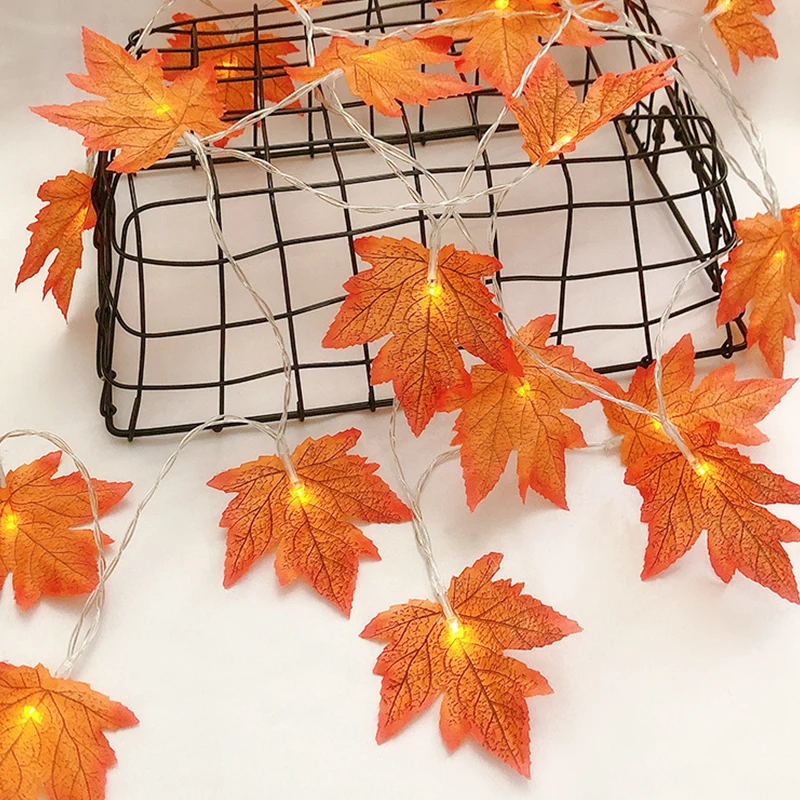 LED Christmas Maple Leaf Garland – Decorative Light String - Image 5