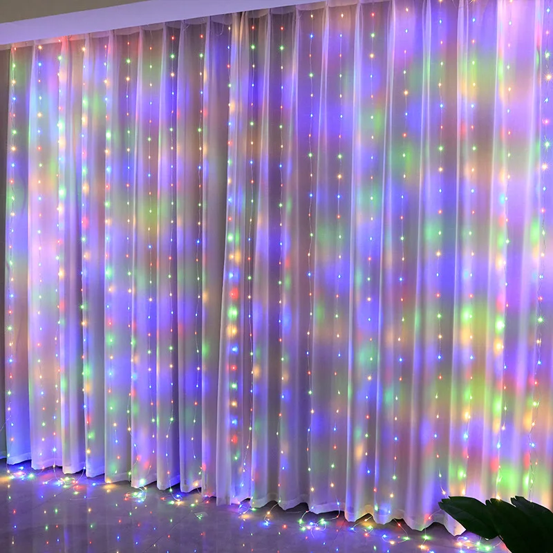 Christmas Lights LED Fairy String Curtain Lights 8 Mode Remote USB Festoon Christmas Decor For Home Holiday New Year Lamp - Image 5