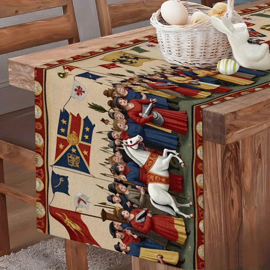 Medieval Knight Christmas Table Runner for Festive Dining - Image 6