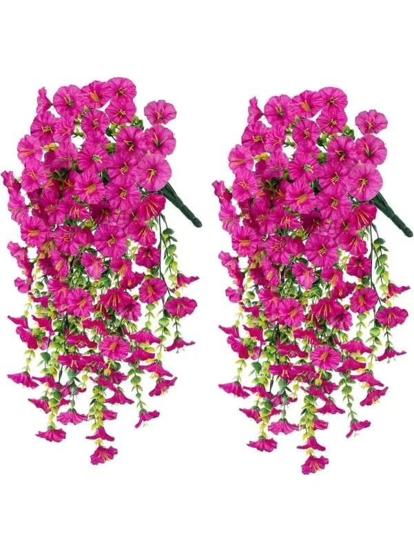 Artificial Flowers Vine Morning Glory Wedding Wreath Home Room Valentine's Decor Outdoor Yard Pretty Hanging Arch DIY Gift Props - Image 12