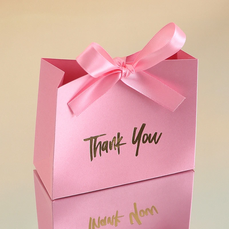 Mini Gift Boxes with Gold Ribbon – Set of 10 Thank-You Favor Boxes - Image 12