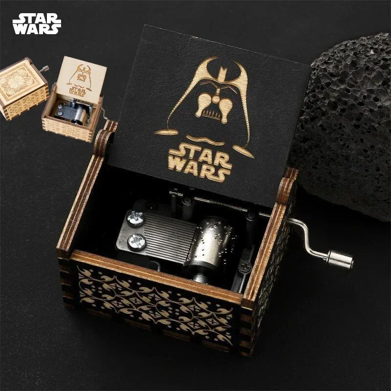 Hand-Cranked Wooden Sci-Fi Music Box – Novelty Collectible Gift