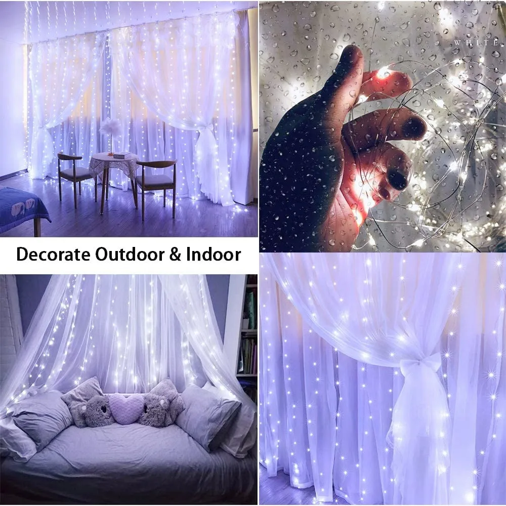 Christmas Lights LED Fairy String Curtain Lights 8 Mode Remote USB Festoon Christmas Decor For Home Holiday New Year Lamp - Image 4