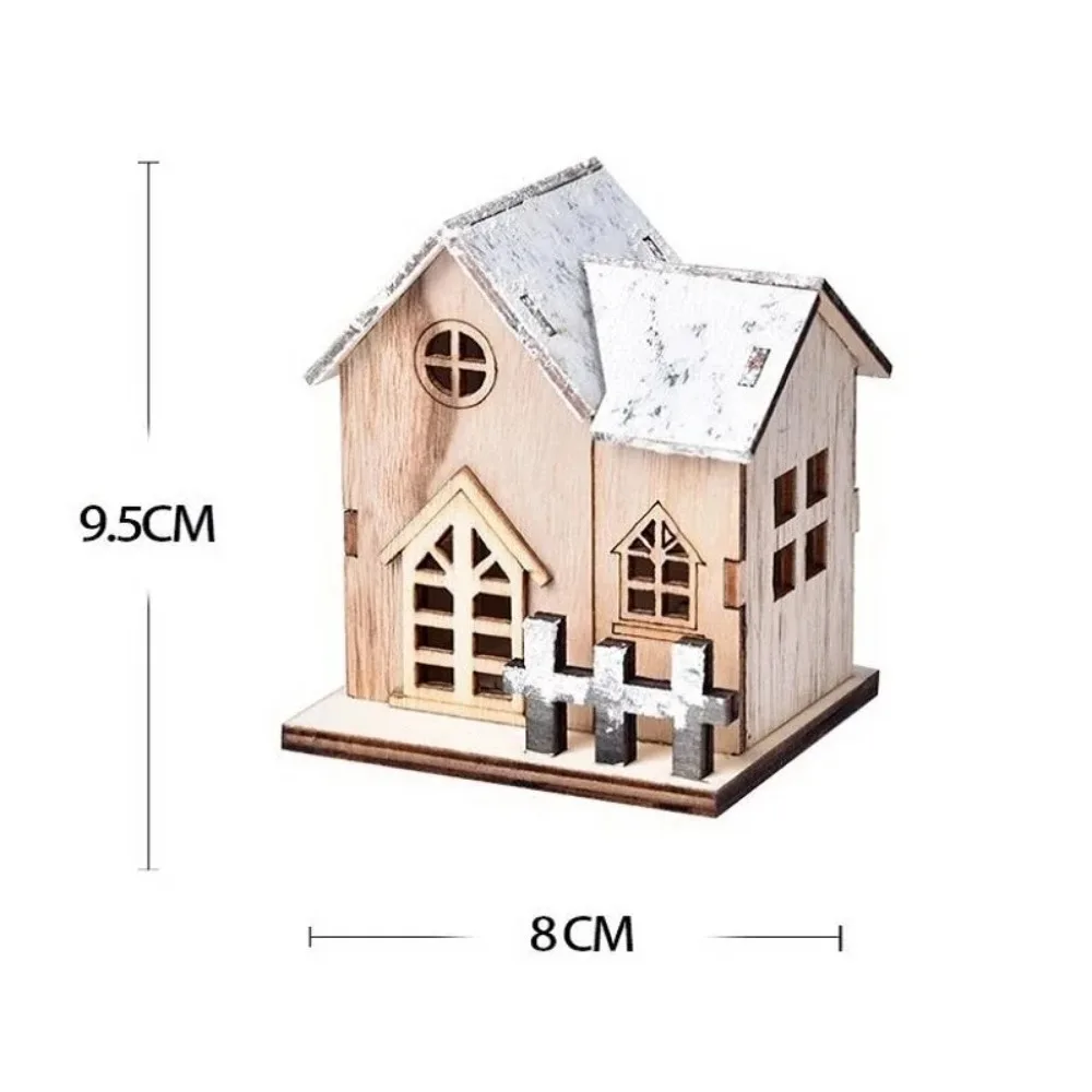 Christmas LED Light Wooden House Luminous Cabin Merry Christmas Decorations for Home DIY Xmas Tree Ornaments Kids Gifts New Year - Image 6