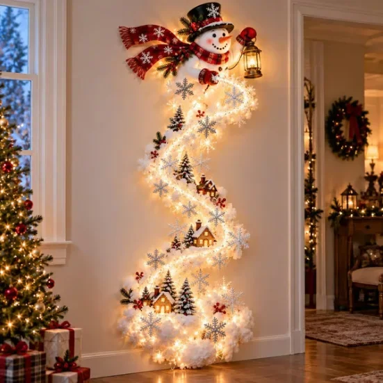 Christmas Magic Trail Wall Light – Glowing Santa Sleigh & Reindeer Decor - Image 15