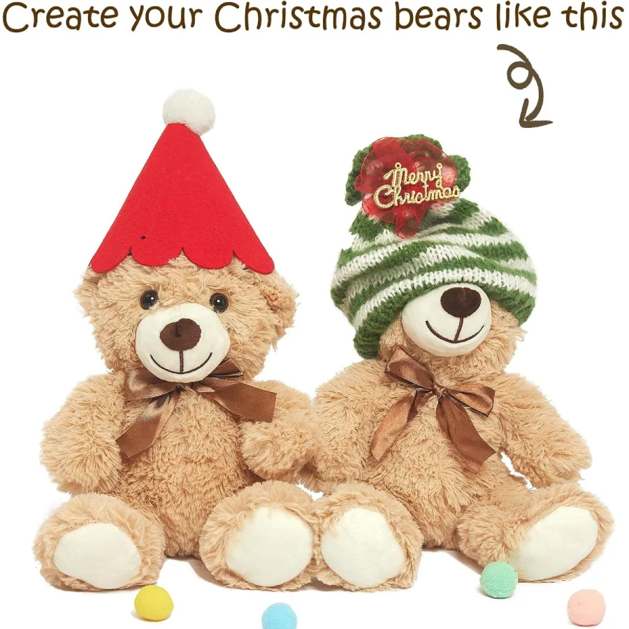 Set of 5 Plush Teddy Bears – Soft Keepsake Gifts - Image 4