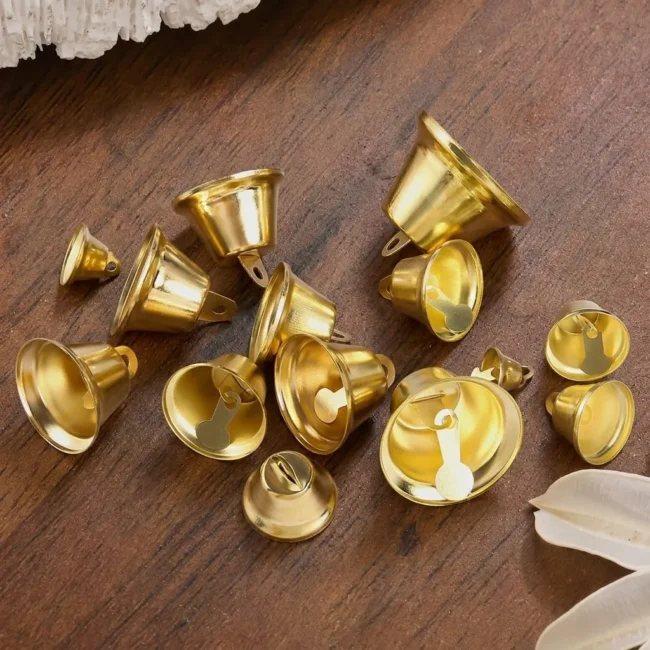 Gold Christmas Jingle Bells for Tree & Holiday Crafts