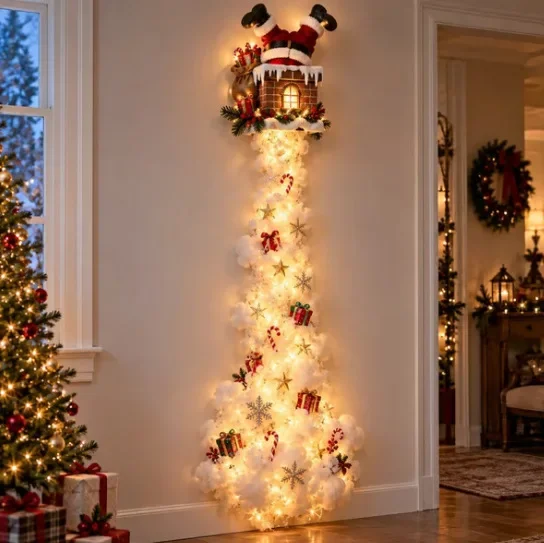Christmas Magic Trail Wall Light – Glowing Santa Sleigh & Reindeer Decor - Image 17