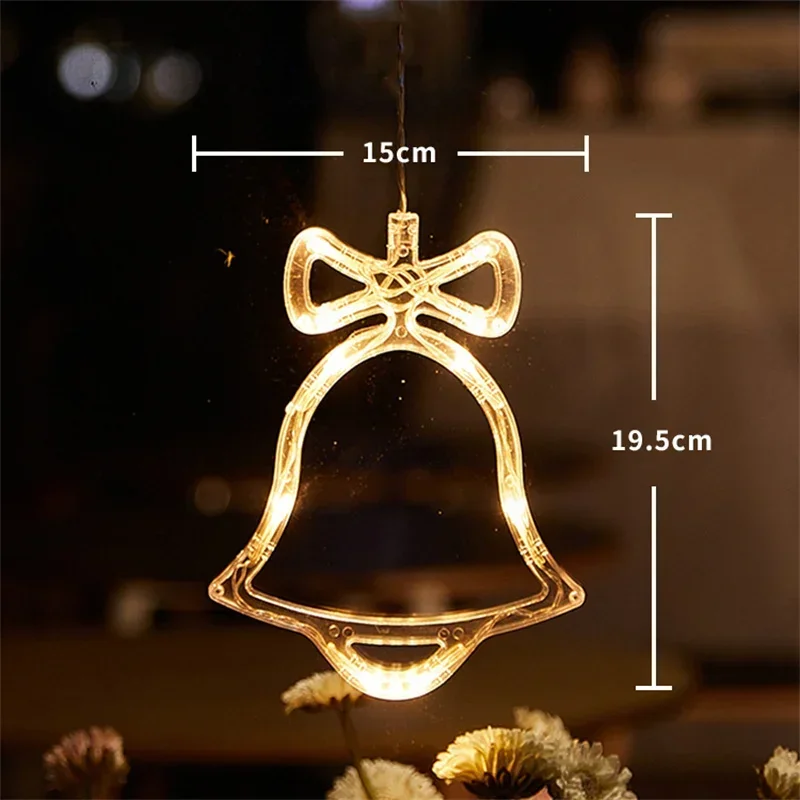Christmas LED Light Snowflake Santa Hanging Battery-operated Window Ornaments Decoration for Home Xmas Navidad New Year Decor - Image 10