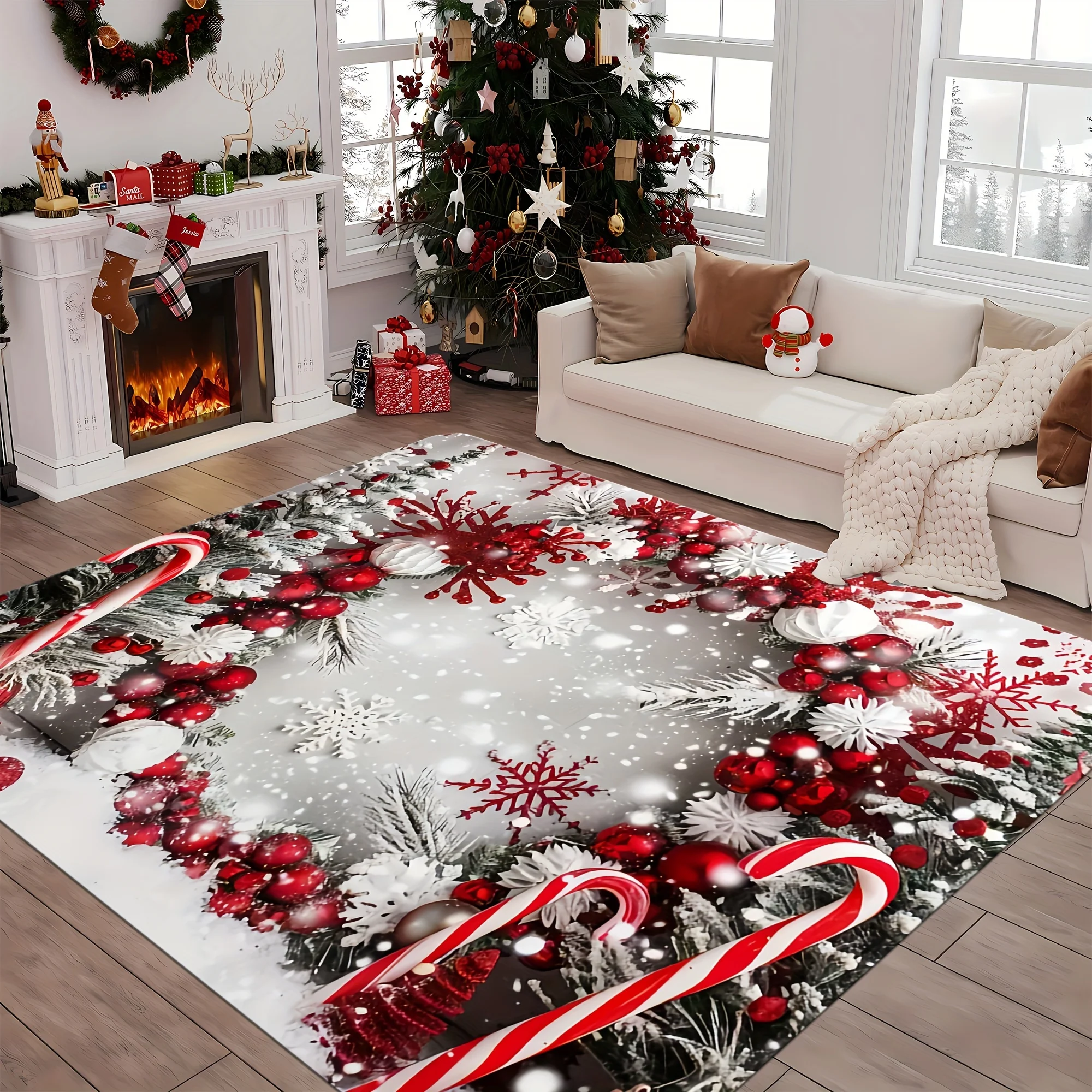 Soft Christmas Area Rug for Living Room & Bedroom - Image 2
