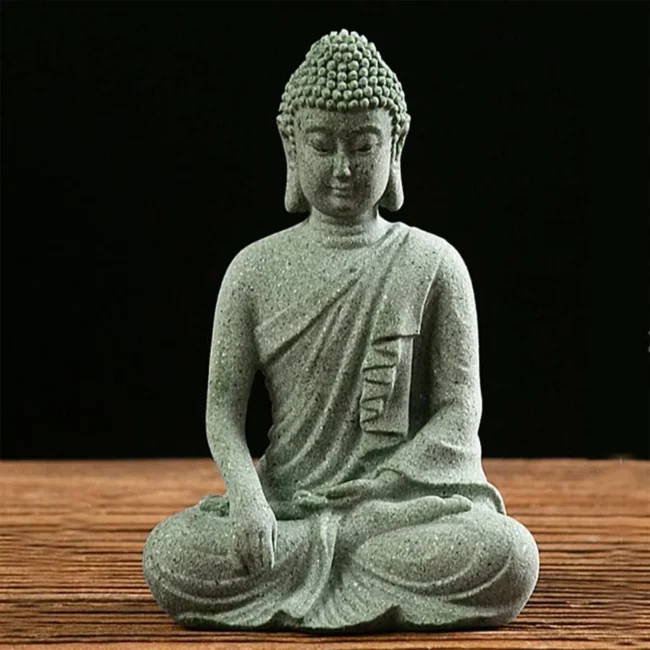Decorative Stone Buddha Statue – Serene Tabletop Accent
