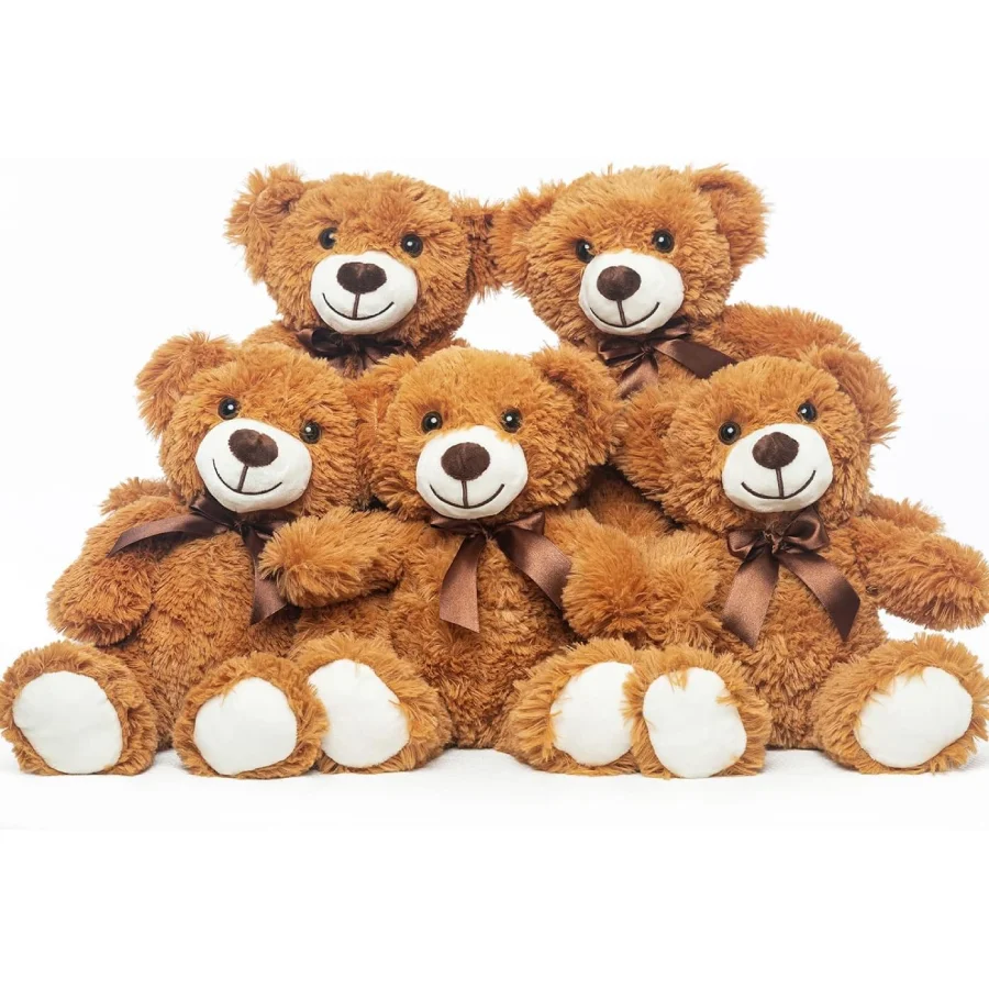 Set of 5 Plush Teddy Bears – Soft Keepsake Gifts - Image 2