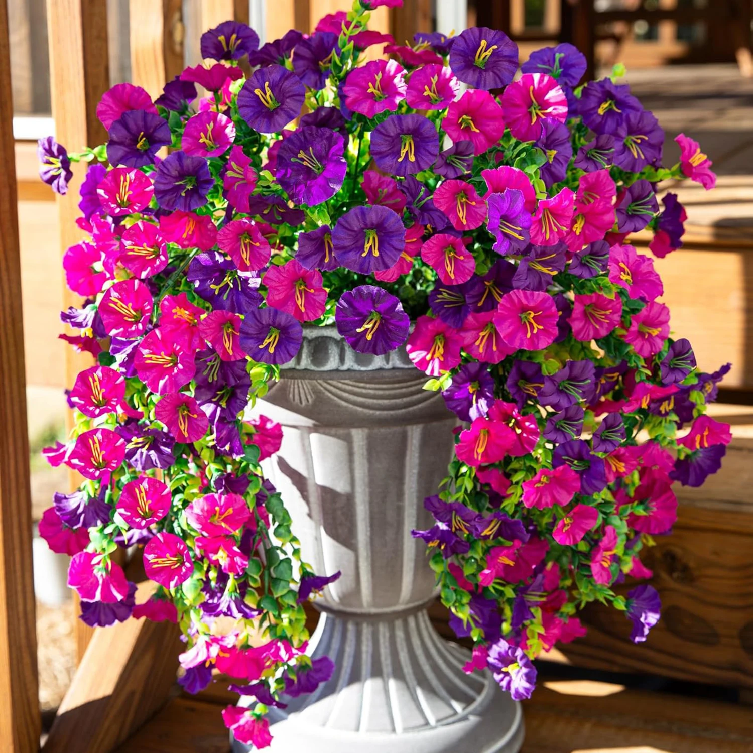 Artificial Morning Glory Flower Vine – 30 in Silk Floral Garland - Image 4