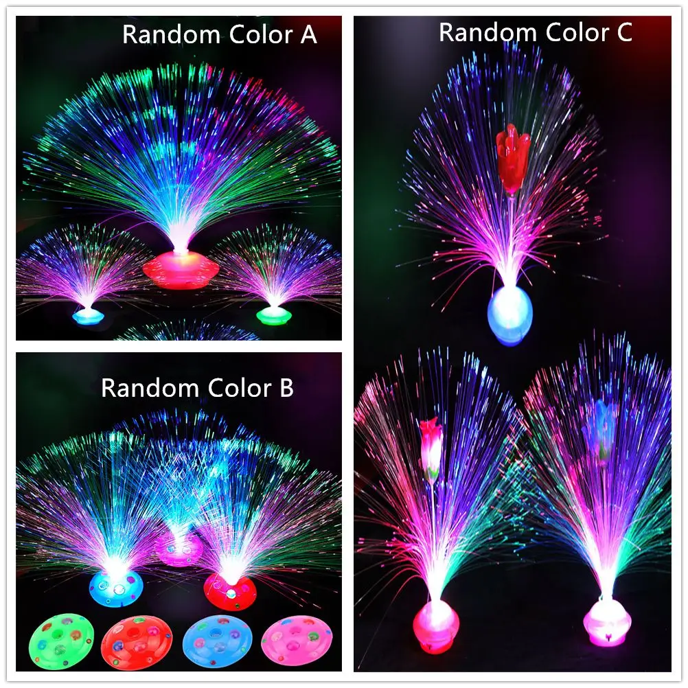 Flashing Home Decor Nighting Lighting Lamps Night Lamp LED Fiber Optic Light Christmas Decoration Multicolor - Image 5