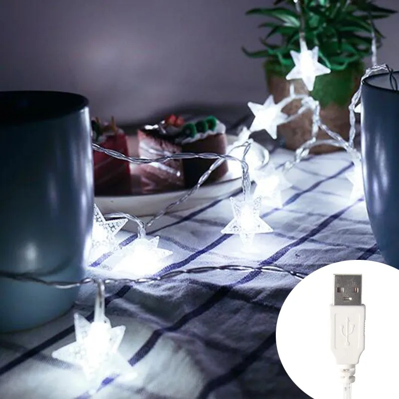LED Star Fairy Lights Outdoor Chain Lights Garland Bulb String Lights Party Home Wedding Terrace Garden Christmas Decoration - Image 10