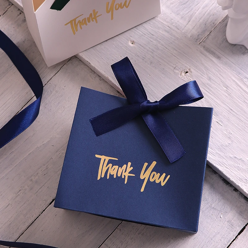 Mini Gift Boxes with Gold Ribbon – Set of 10 Thank-You Favor Boxes - Image 4
