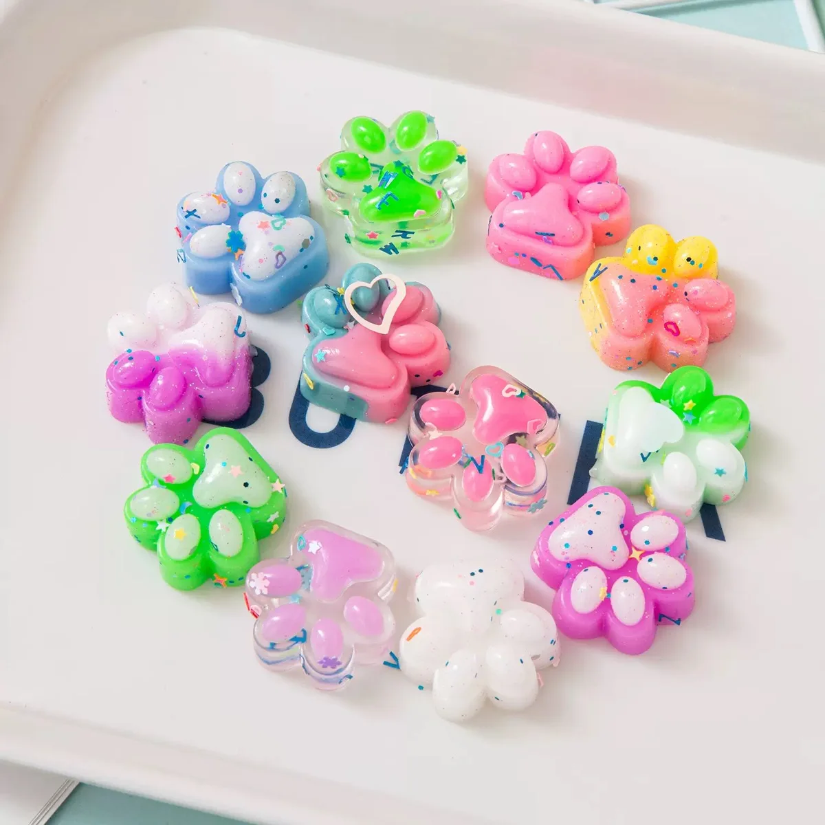 Mini Plush Cat Paw Fidget Toys – 10-Piece Gift Set - Image 2
