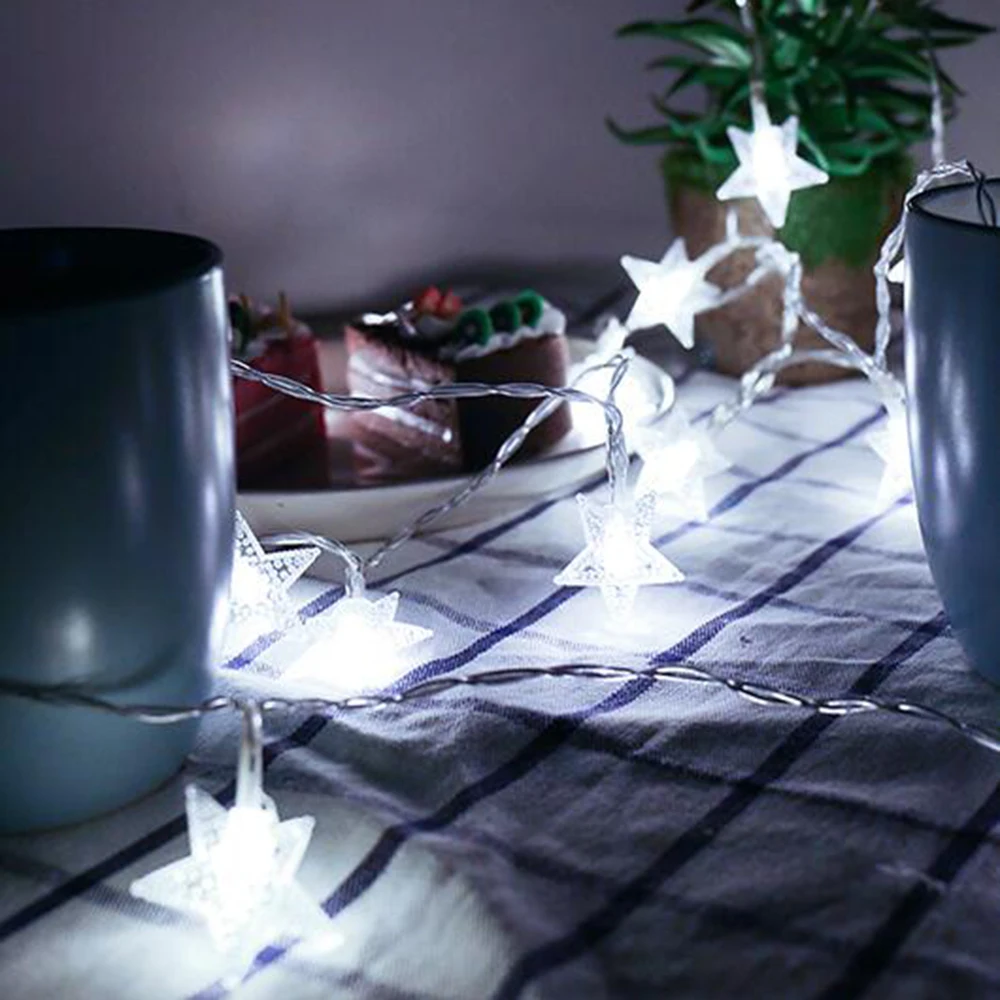 LED Star Fairy Lights Outdoor Chain Lights Garland Bulb String Lights Party Home Wedding Terrace Garden Christmas Decoration - Image 5