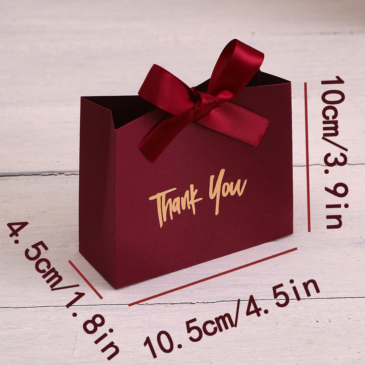 Mini Gift Boxes with Gold Ribbon – Set of 10 Thank-You Favor Boxes - Image 6