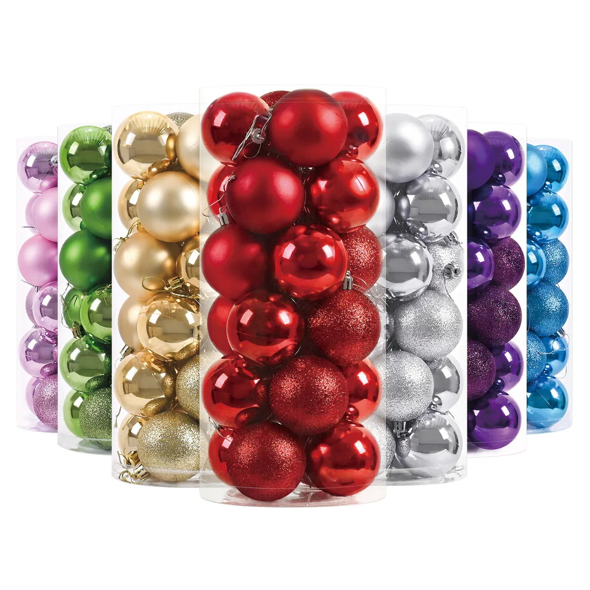 Mini Christmas Ball Ornaments, 24-Piece Set – 1.2 in Tree Baubles - Image 5